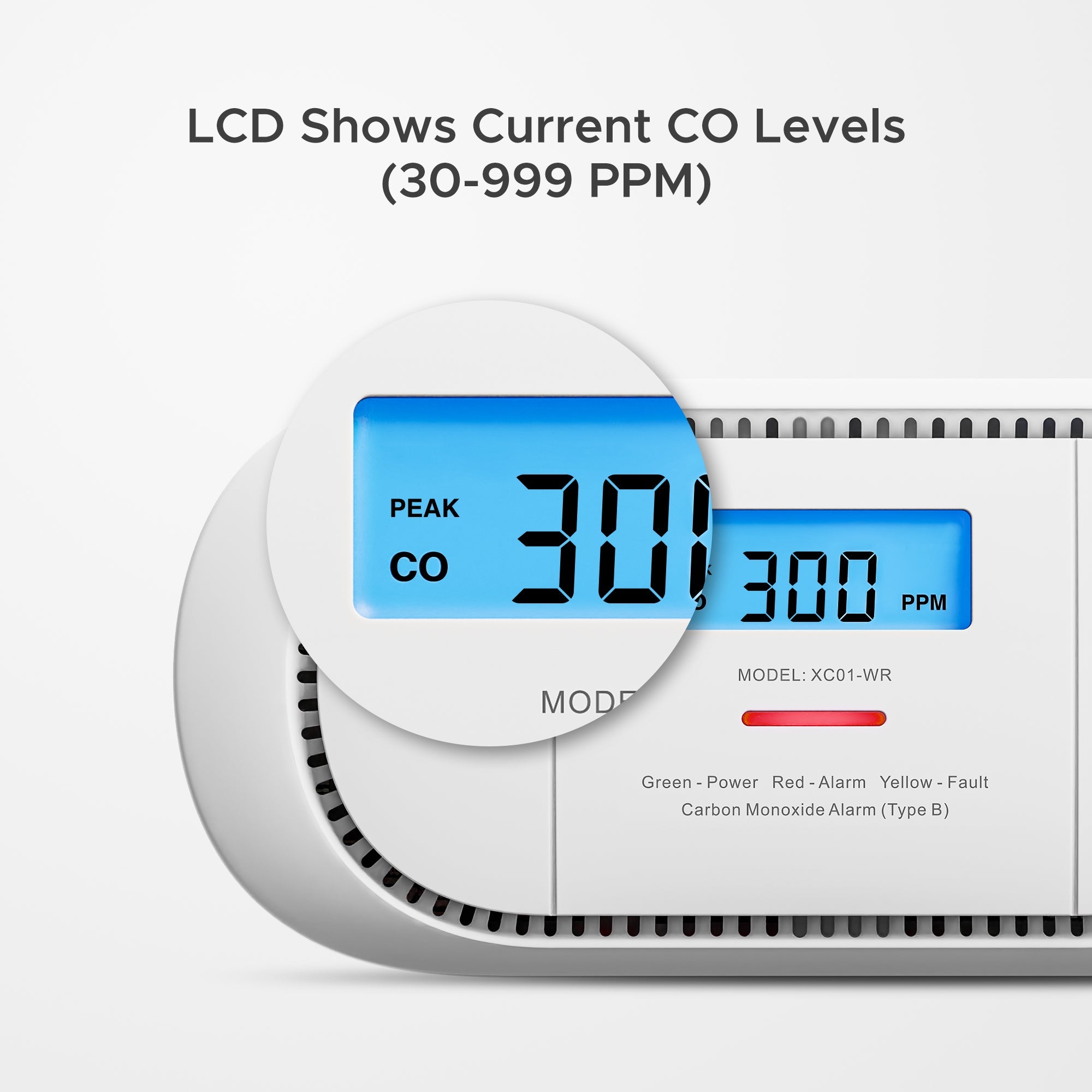 X-Sense XC01-WR Wireless Interconnected Carbon Monoxide Detector/CO Alarm