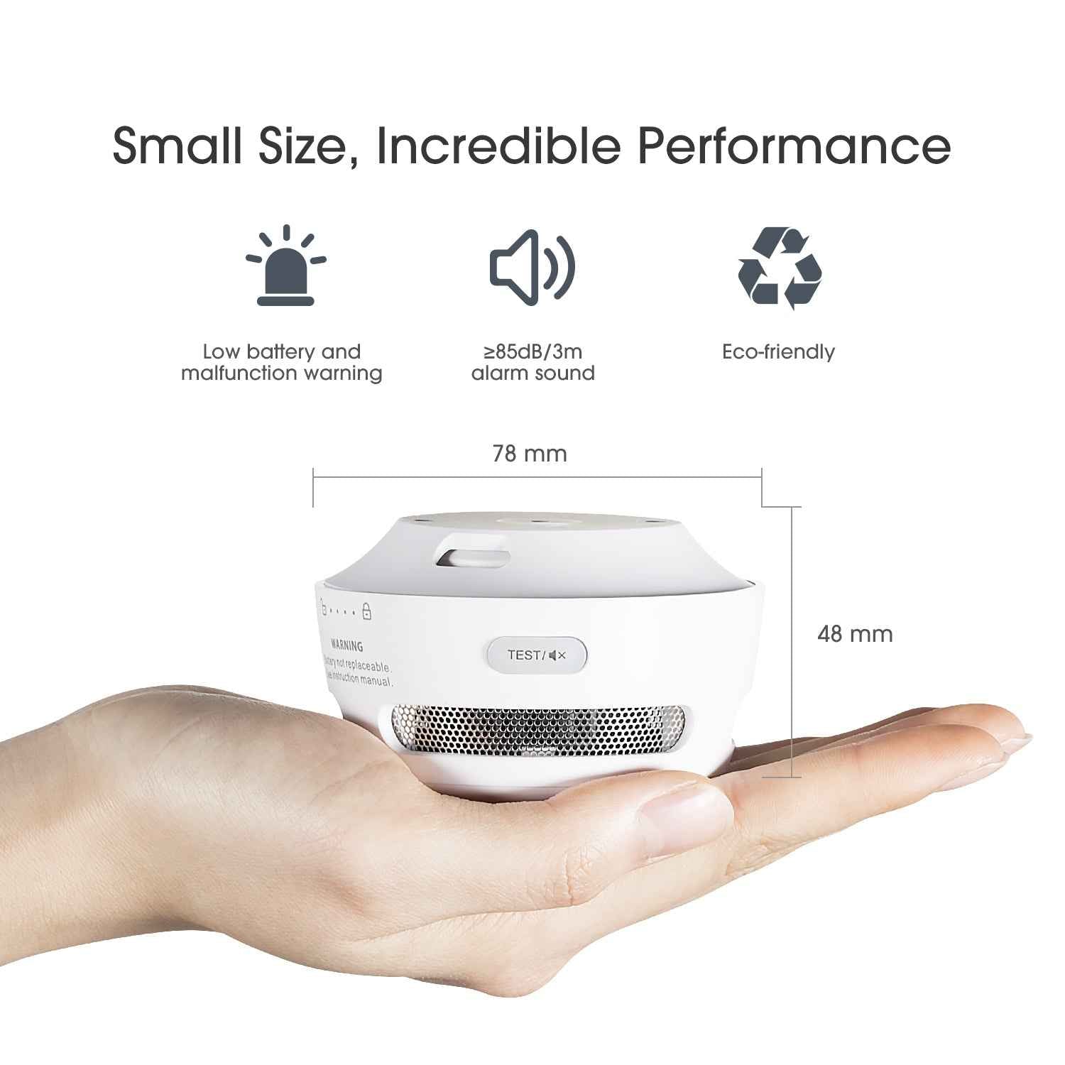 X-Sense XS01 Mini Smoke Detector with 10-Year Battery