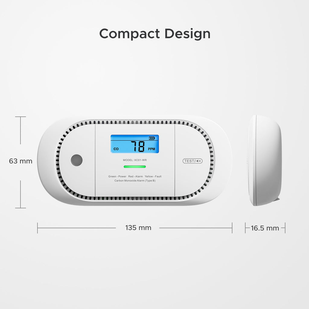 X-Sense XC01-WR Wireless Interconnected Carbon Monoxide Detector/CO Alarm
