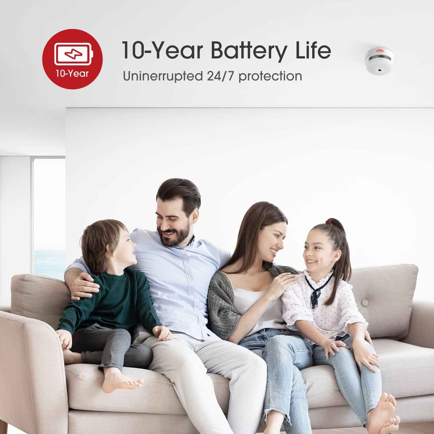 X-Sense XS01 Mini Smoke Detector with 10-Year Battery