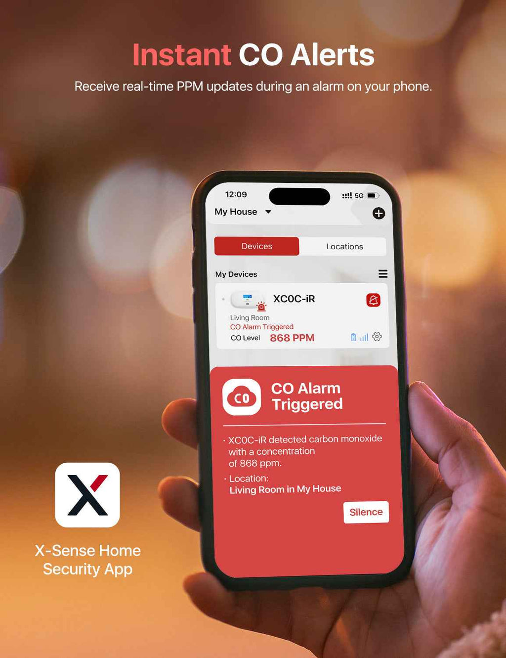 XC0C-iR Smart Carbon Monoxide Alarm