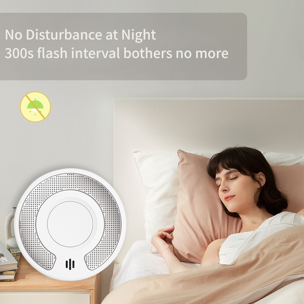 Wireless Interlinked Smoke Alarm 10 Years Battery Interconnected Smoke Detector with LED Indicator & Silence Button VS03F