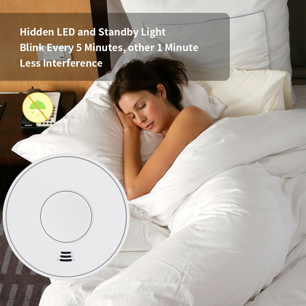 WiFi Smart Smoke Detector with Tuya App control, Wi-Fi Smoke Alarm with Sealed 10-Year Li-Battery, CE EN 14604, VS01W