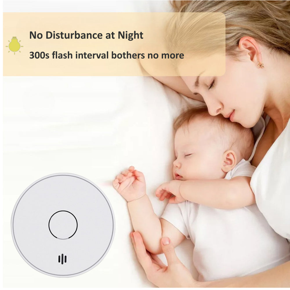 WiFi Smart Smoke Detector with Tuya App control, Wi-Fi Smoke Alarm with Sealed 10-Year Li-Battery, CE EN 14604, VS02W