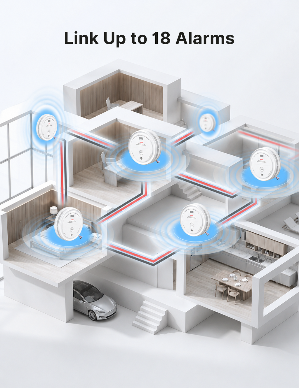 XP0J-SA Hardwired Smoke and CO Alarm with Voice Alerts
