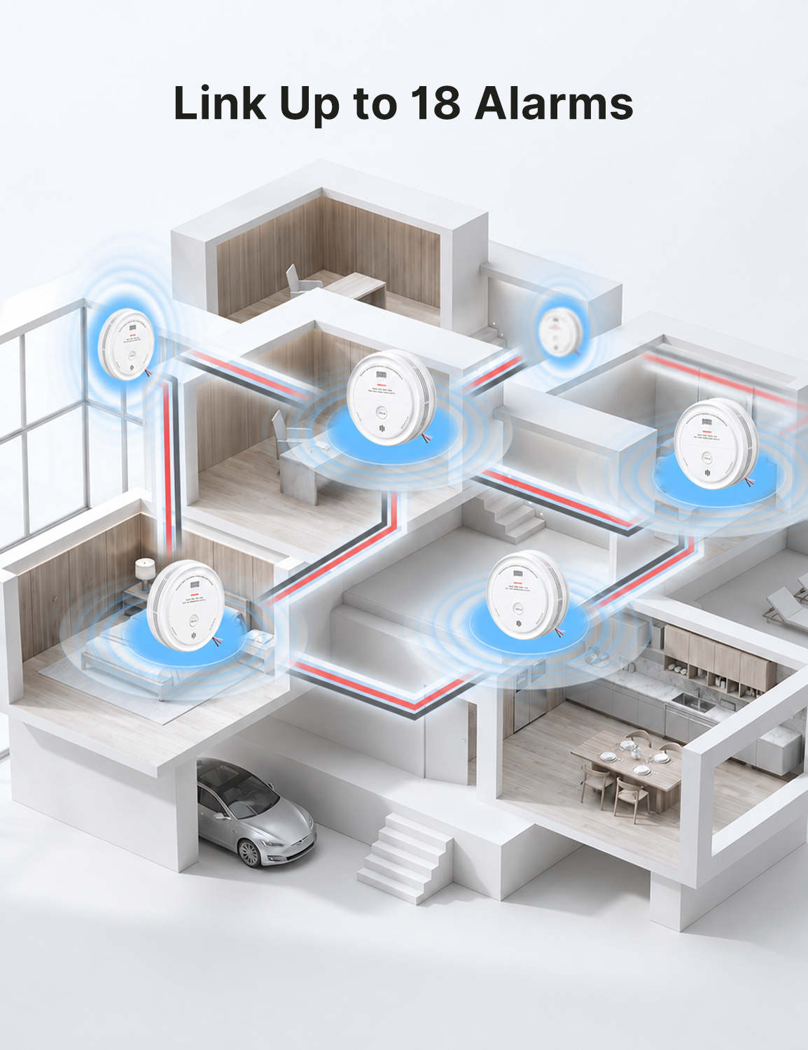 XP0J-SA Hardwired Smoke and CO Alarm with Voice Alerts