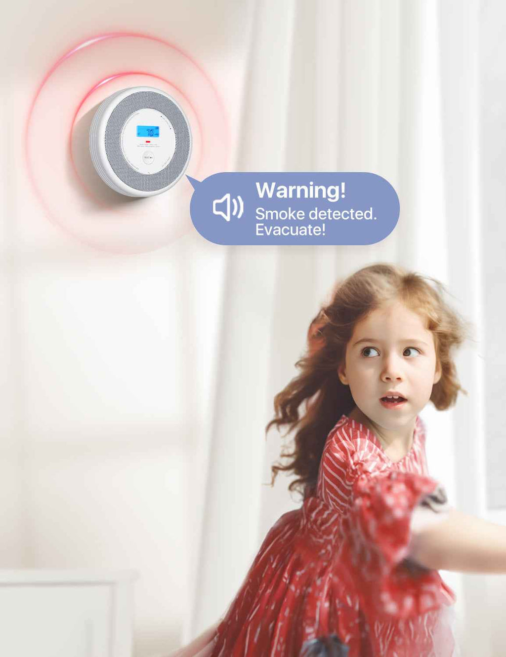XP0A-SR Standalone Smoke and CO Alarm with Voice Alerts