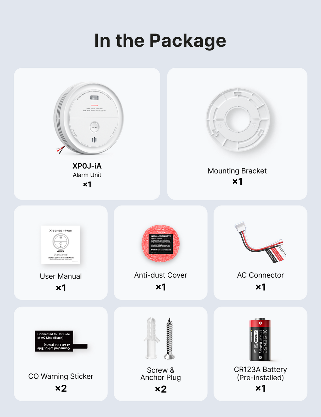 XP0J-SA Hardwired Smoke and CO Alarm with Voice Alerts