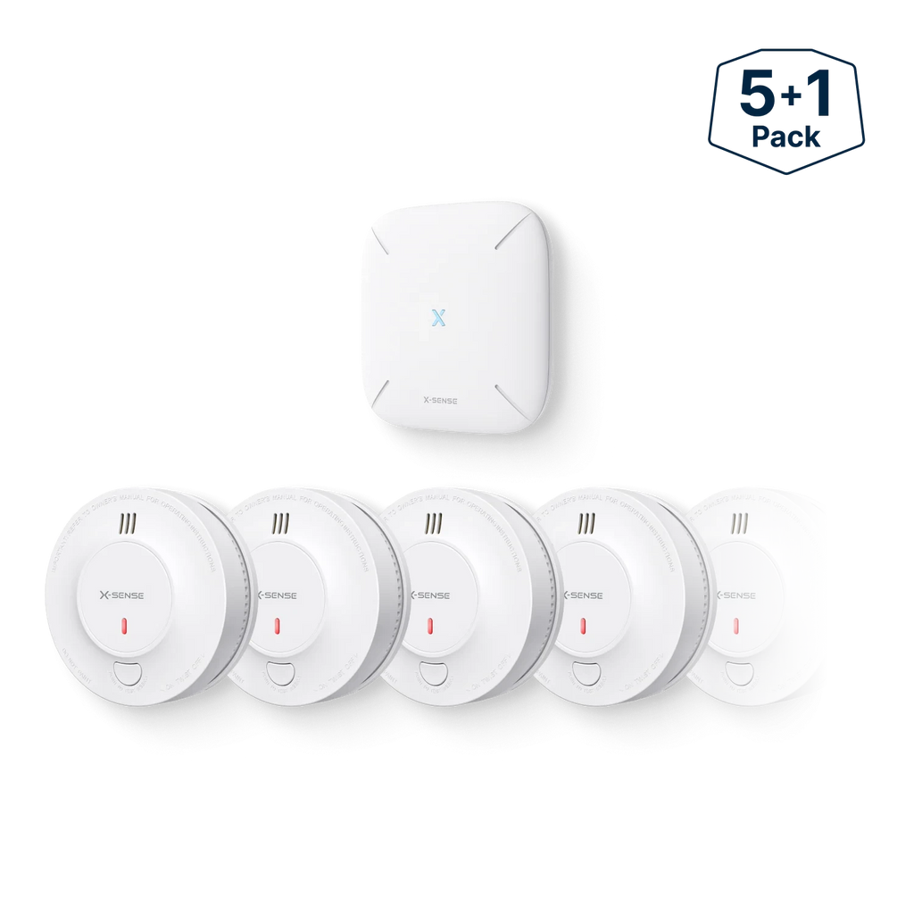 SD19-MN Interconnected Smart Smoke Alarm 5-Pack with 1*Base Station