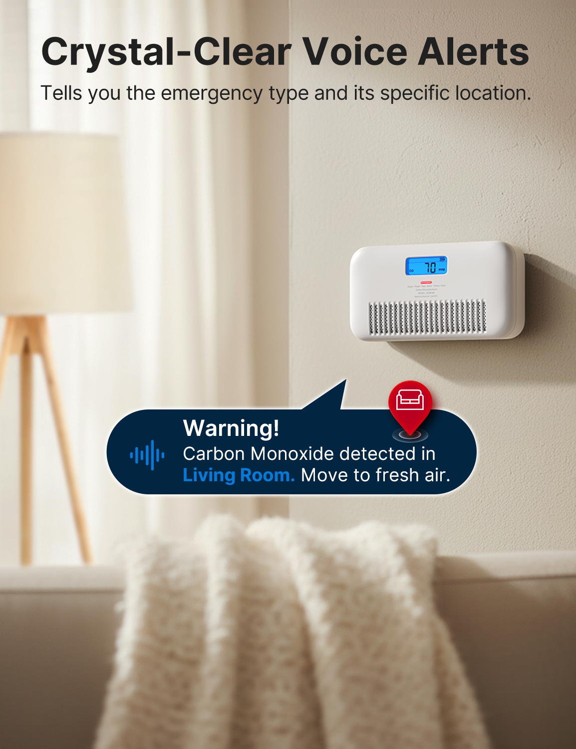 XC0M-SR Standalone Carbon Monoxide Alarm
