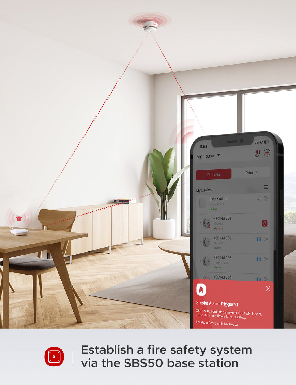 FS31 Interconnected Smart Smoke Alarm Kit | X-Sense