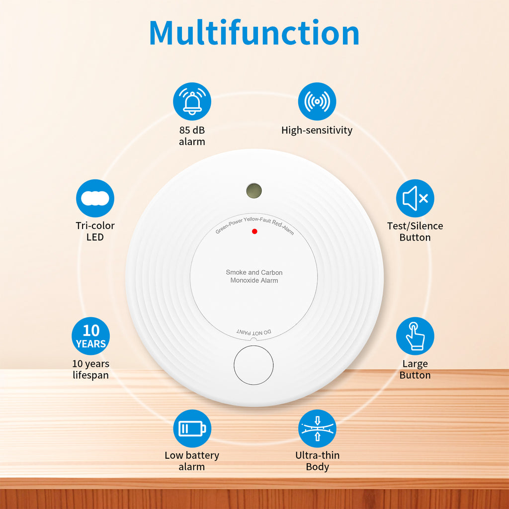 Smoke and Carbon Monoxide Detector with 10-Year Battery VCS51