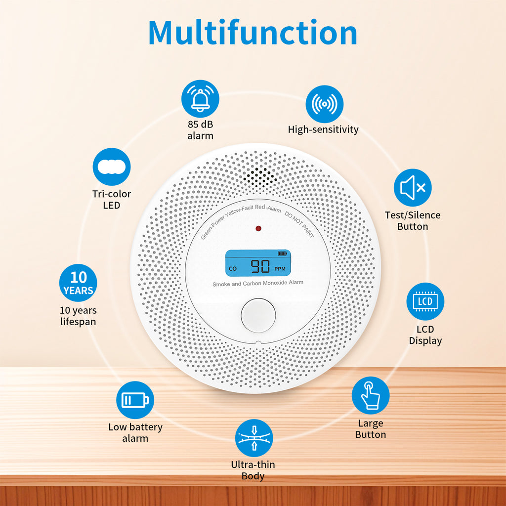 Smoke and Carbon Monoxide Detector with 10-Year Battery VCS62