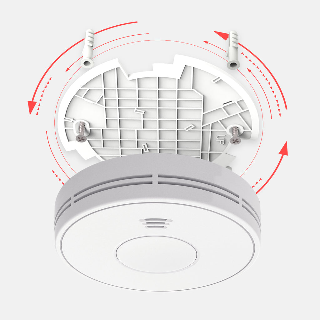 Standalone Smoke Detector with 10-Year Lithium Battery, Photoelectric Smoke Alarm, CE, UKCA, DIN EN 14604, VS01