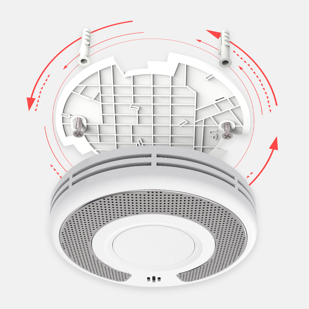 Standalone Smoke Detector with 10-Year Lithium Battery, Photoelectric Smoke Alarm, CE, UKCA, DIN EN 14604, VS03
