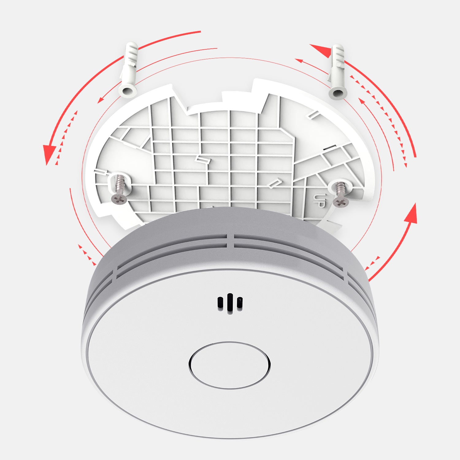 Standalone Smoke Detector with 10-Year Lithium Battery, Photoelectric Smoke Alarm, CE, UKCA, DIN EN 14604, VS02