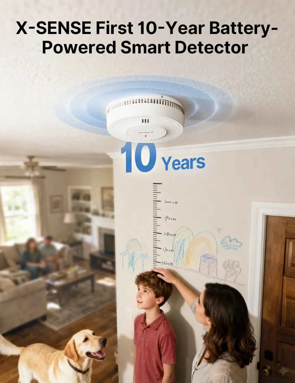 SD19-MN Interconnected Smart Smoke Alarm 5-Pack with 1*Base Station