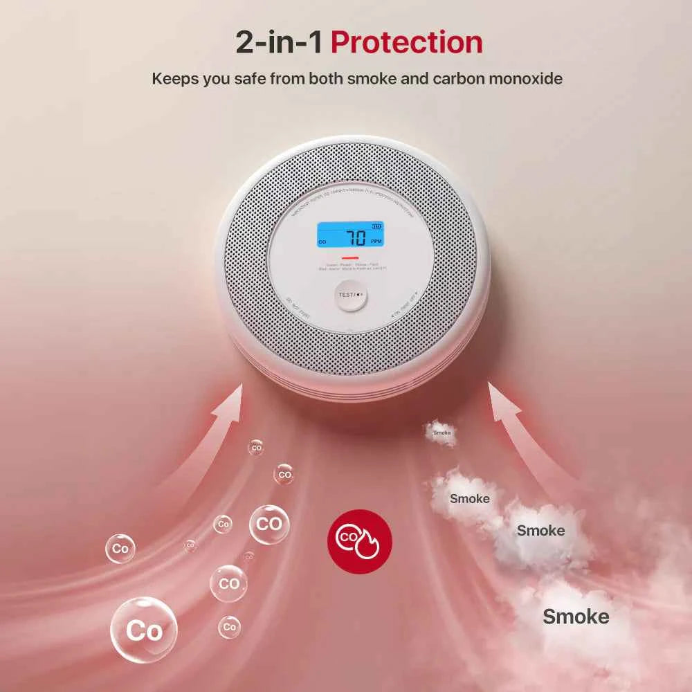 XP0A-MR Interconnected Smart Smoke and CO Alarm with Voice Alerts