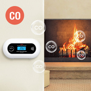 Wi-Fi Smart CO Detector with Tuya APP Control, WiFi Carbon Monoxide Alarm with long-life Li-Battery, EN50291/CE VC21W
