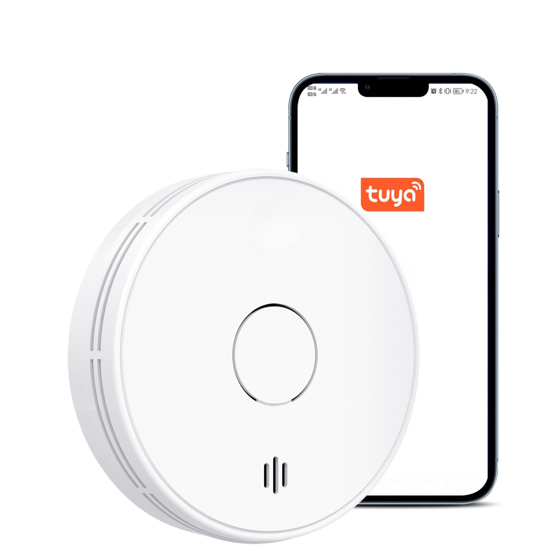 WiFi Smart Smoke Detector with Tuya App control, Wi-Fi Smoke Alarm with Sealed 10-Year Li-Battery, CE EN 14604, VS02W