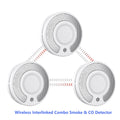 Wireless Interlinked Combo Smoke and Carbon Monoxide Detector , 10-Year Battery Smoke Alarm CO Detector with Large Test/Silence Button, VSC03F