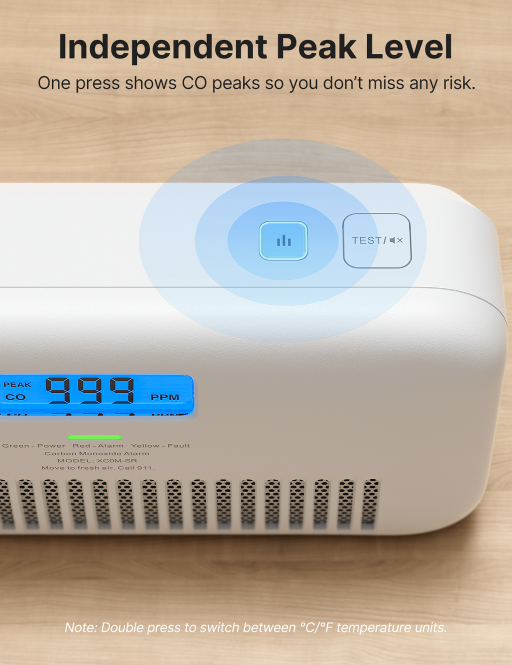 XC0M-SR Standalone Carbon Monoxide Alarm