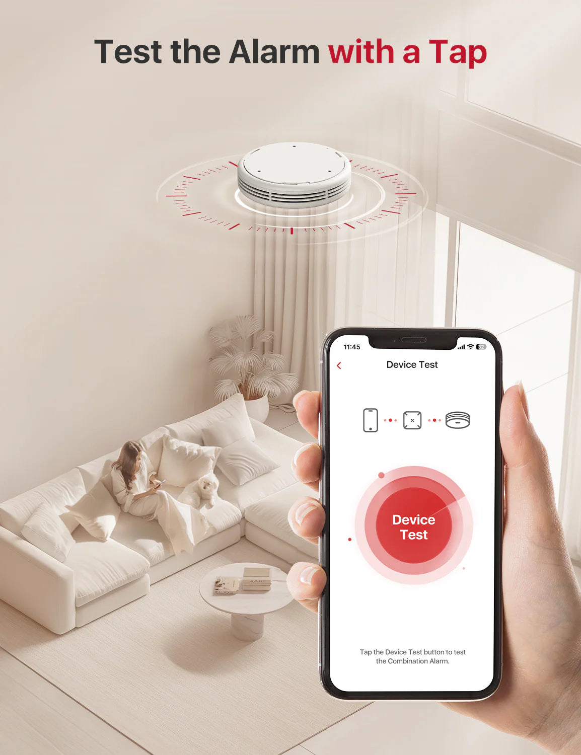 XP0A-MR Interconnected Smart Smoke and CO Alarm with Voice Alerts