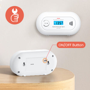 Wi-Fi Smart CO Detector with Tuya APP Control, WiFi Carbon Monoxide Alarm with long-life Li-Battery, EN50291/CE VC21W
