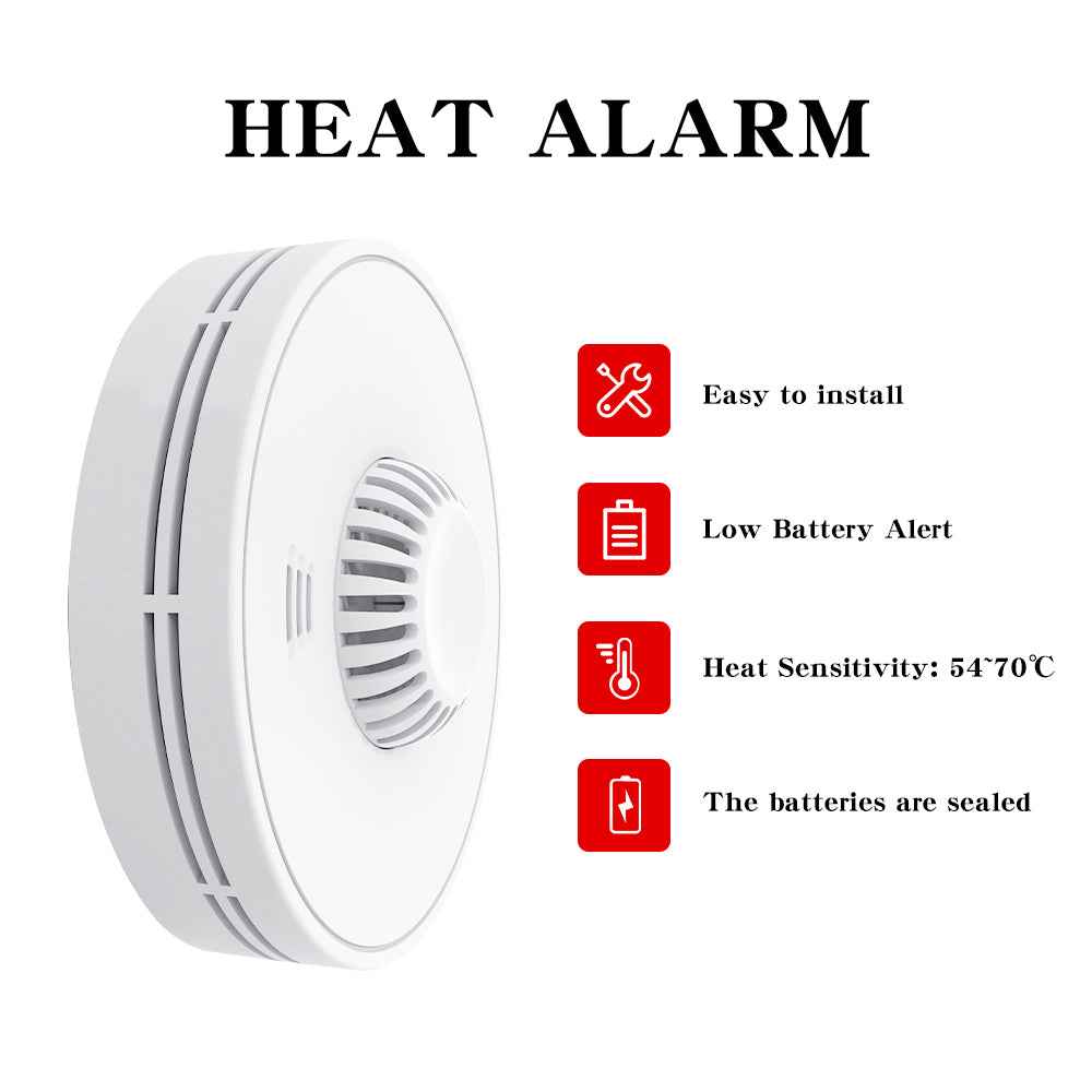 10 Years Standalone Heat Alarm, Heat Detector with 10 Years Sealed-Battery for homes & Kitchen, VH01