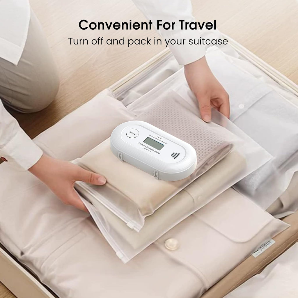 Carbon Monoxide Alarm with Digital LCD Display and Test Button, CO Detector with 10-Year Life Battery, EN 50291, VC21（副本）