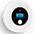 Combo Smoke and Carbon Monoxide Detector , 10-Year Battery Smoke Alarm CO Detector with Voice Alert VCS62