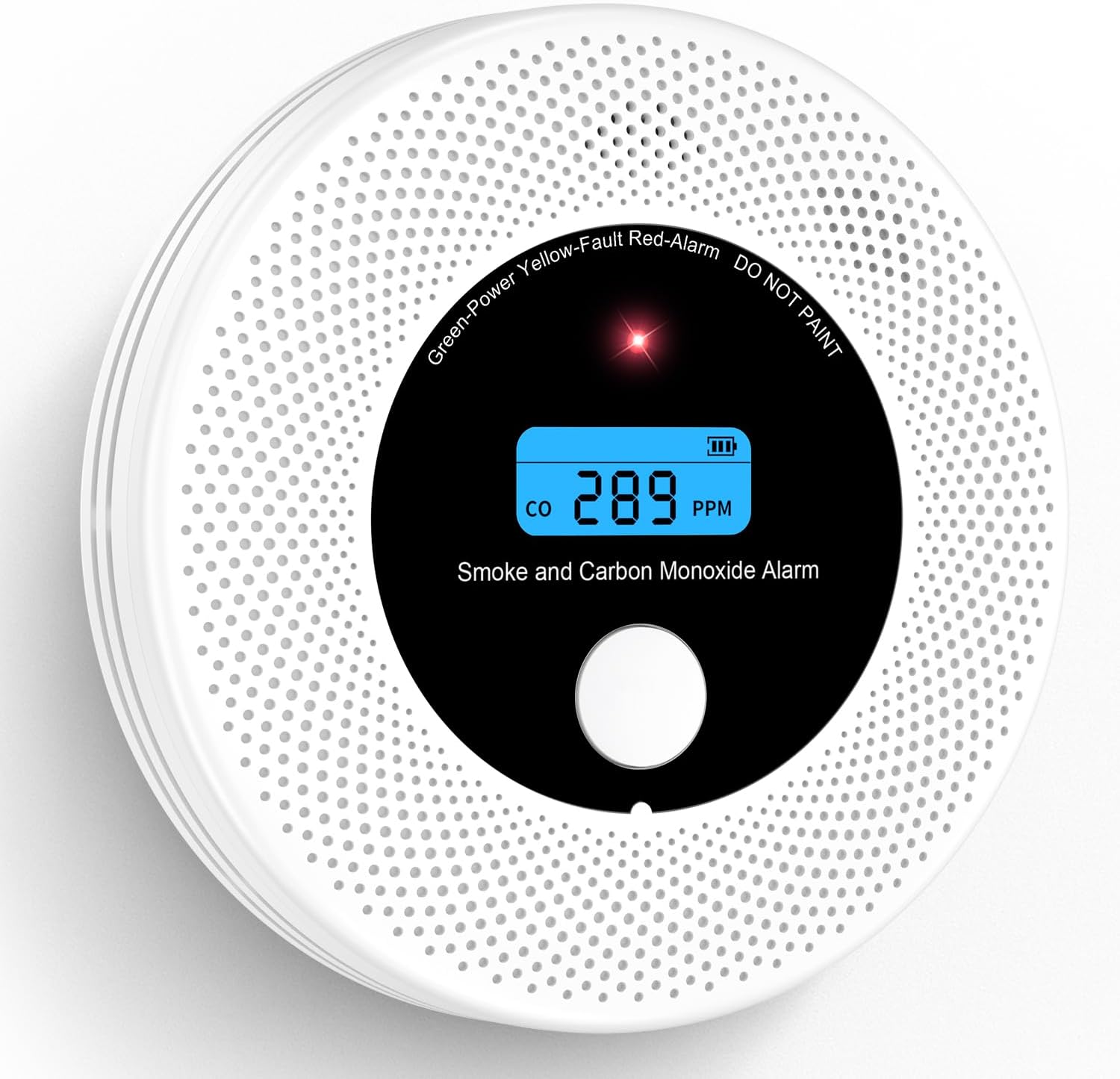 Combo Smoke and Carbon Monoxide Detector , 10-Year Battery Smoke Alarm CO Detector with Voice Alert VCS62