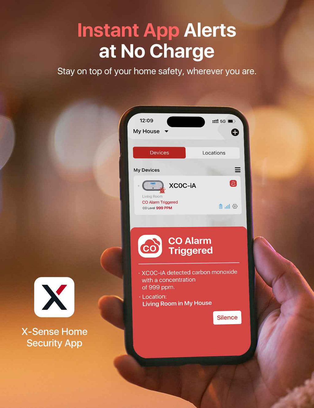 XC0C-iA Plug-in Smart Carbon Monoxide Alarm
