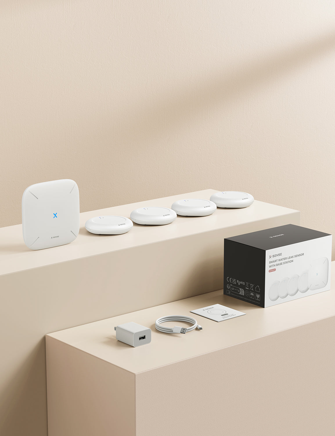 SWS0A Wi-Fi Water Leak Alarm with Smart App Control | X-Sense