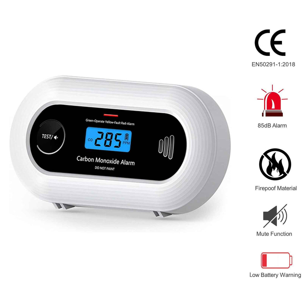 Wireless Interlinked Carbon Monoxide Alarm, Wireless interconnected CO Detector with 10 Years Battery EN50291-CE VC21F