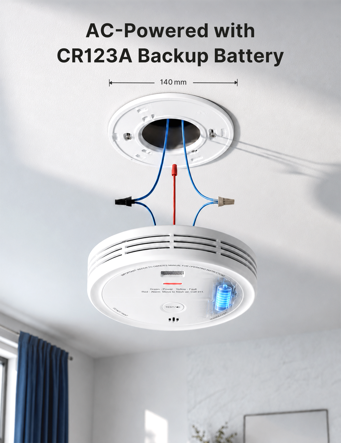 XP0J-SA Hardwired Smoke and CO Alarm with Voice Alerts
