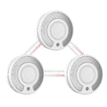 Wireless Interlinked Smoke Alarm 10 Years Battery Interconnected Smoke Detector with LED Indicator & Silence Button VS03F