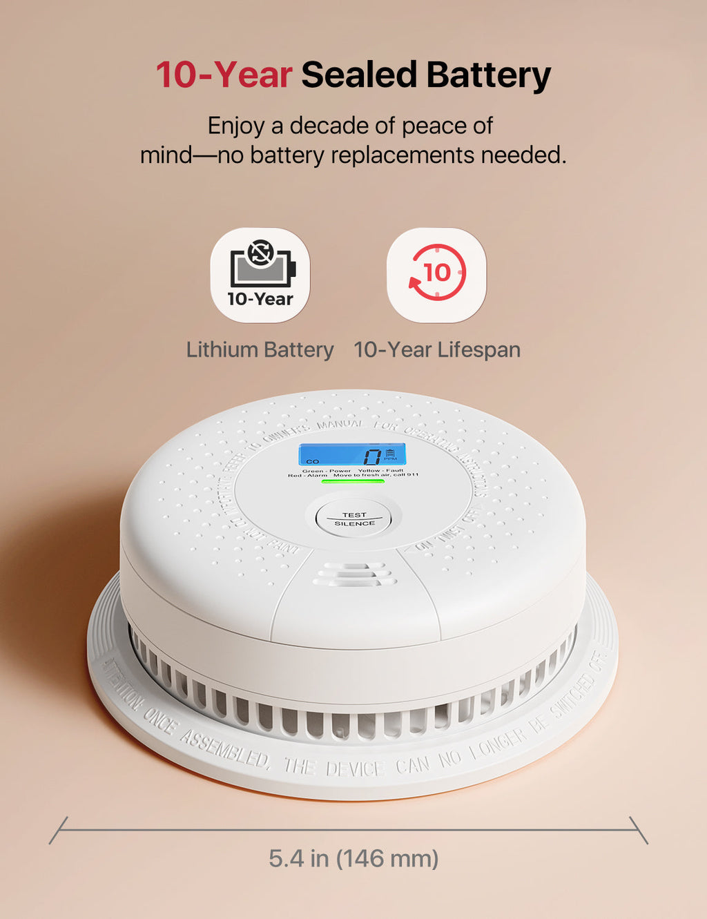 SC01 Battery-Powered Smoke and Carbon Monoxide Detector | X-Sense
