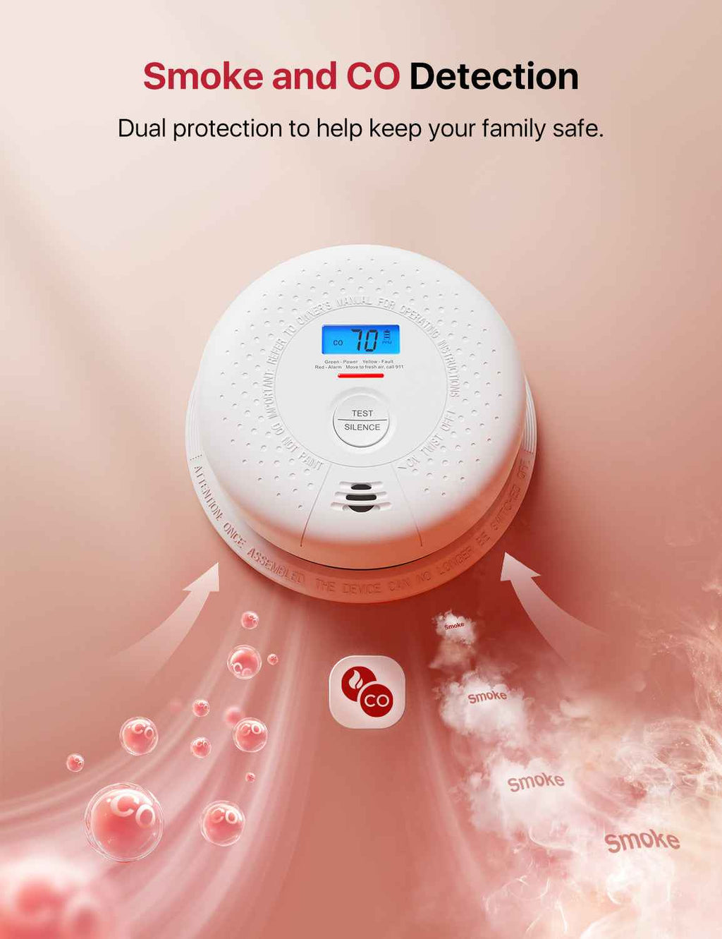 SC01 Battery-Powered Smoke and Carbon Monoxide Detector | X-Sense