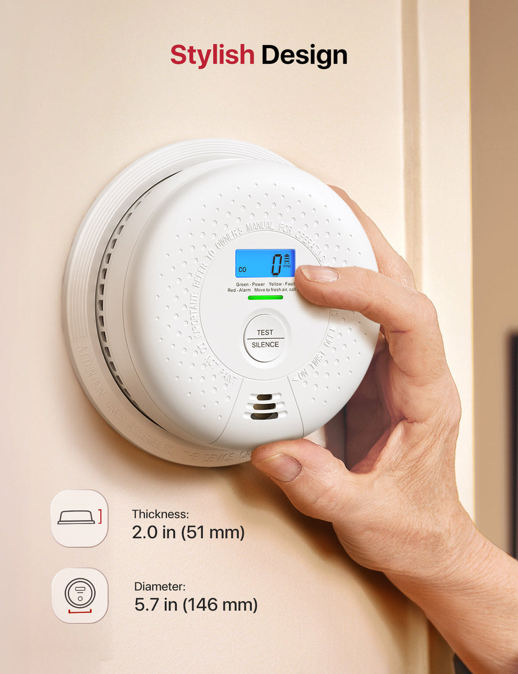 SC01 Battery-Powered Smoke and Carbon Monoxide Detector | X-Sense