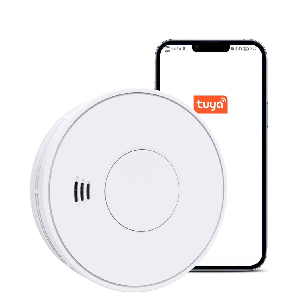 WiFi Smart Smoke Detector with Tuya App control, Wi-Fi Smoke Alarm with Sealed 10-Year Li-Battery, CE EN 14604, VS01W（副本）