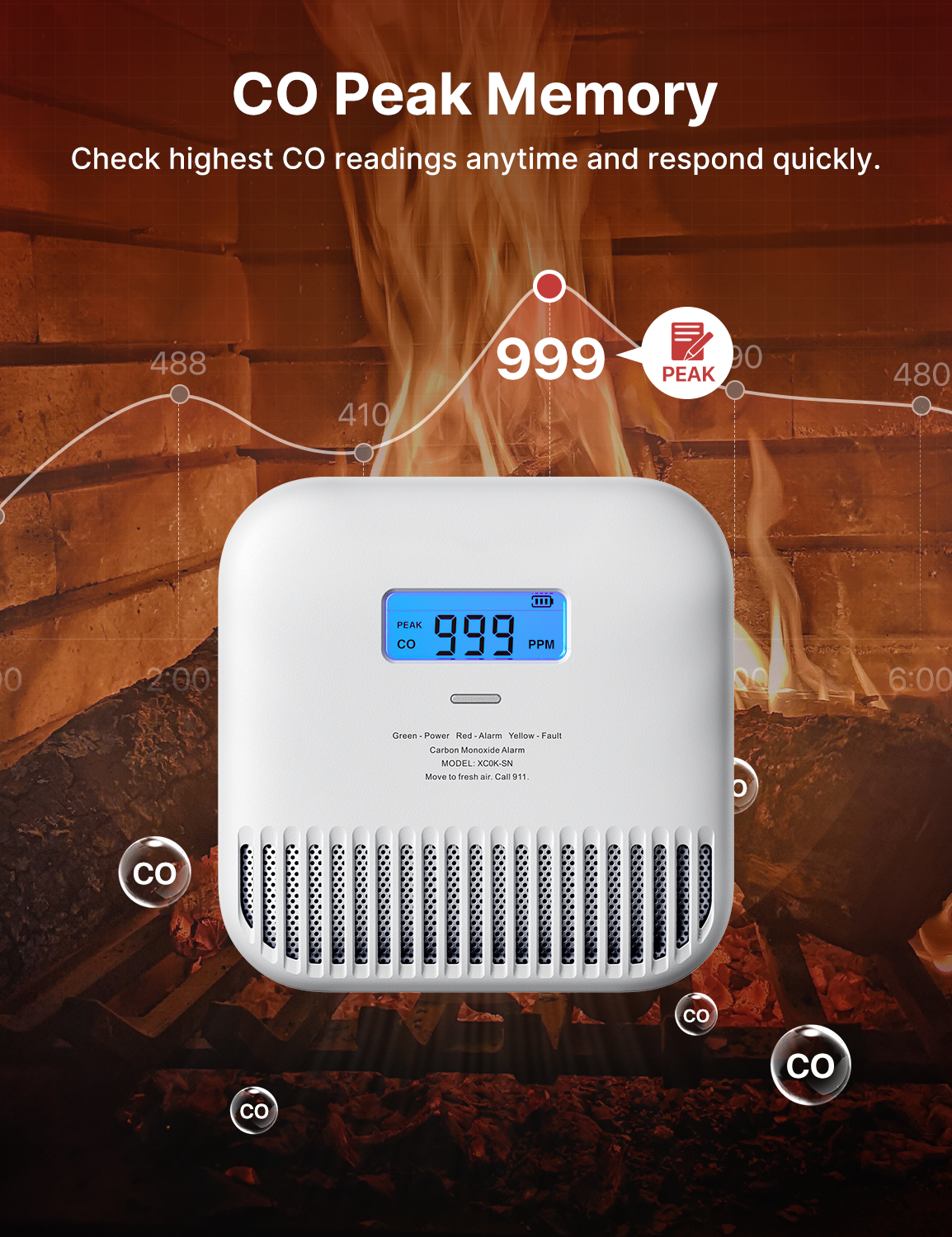 XC0K-SN Standalone Carbon Monoxide Alarm