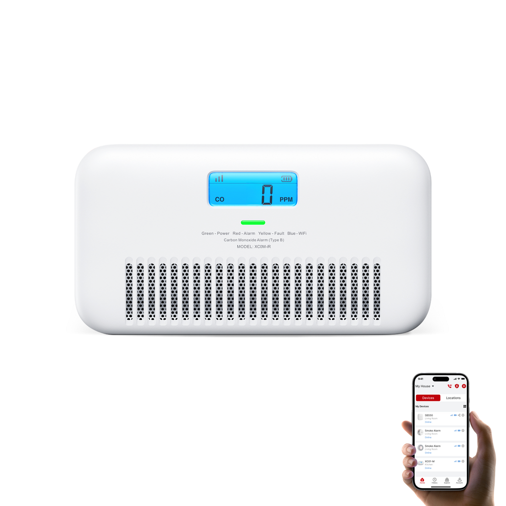 XC0M-iR Smart Carbon Monoxide Alarm with Voice Alerts