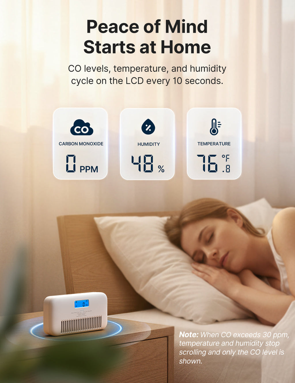 XC0M-iR Smart Carbon Monoxide Alarm with Voice Alerts