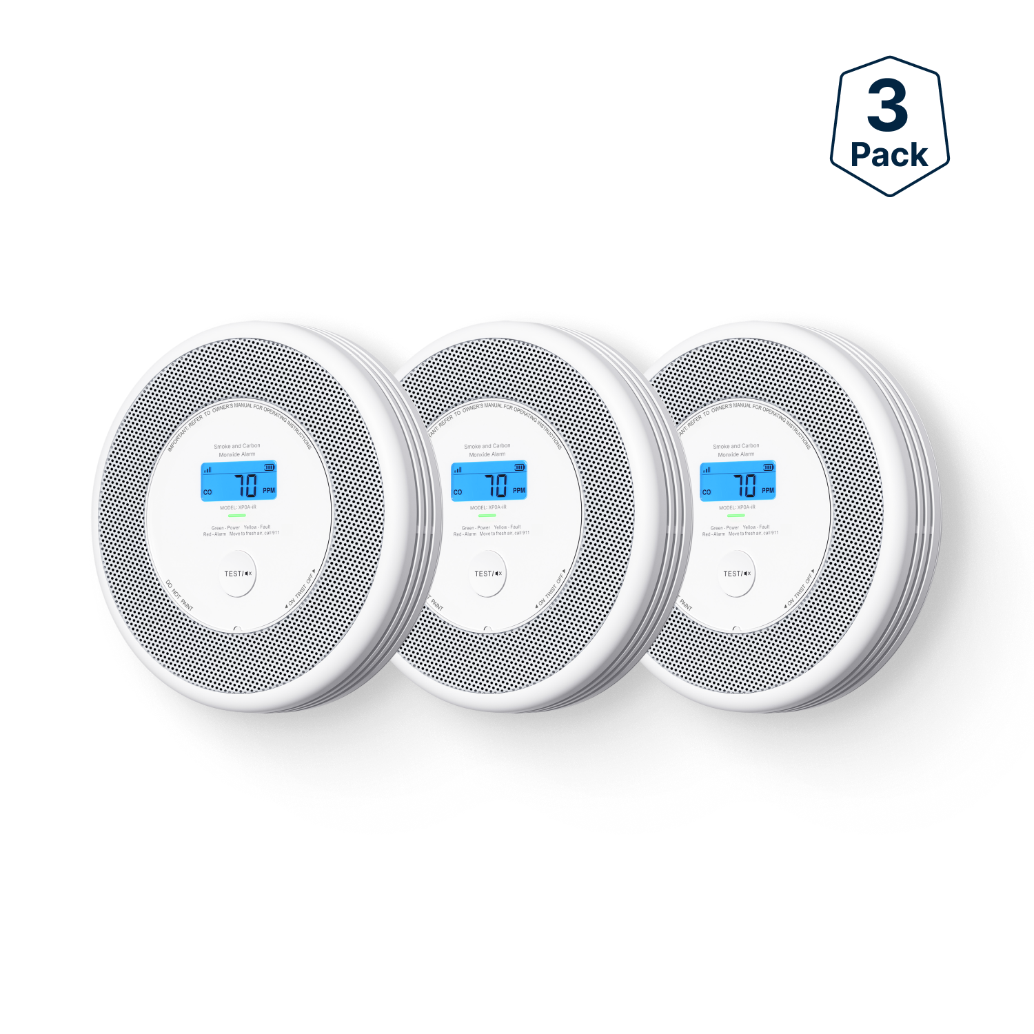 XP0A-iR Smart Smoke and CO Alarm with Voice Alert & App | X-Sense