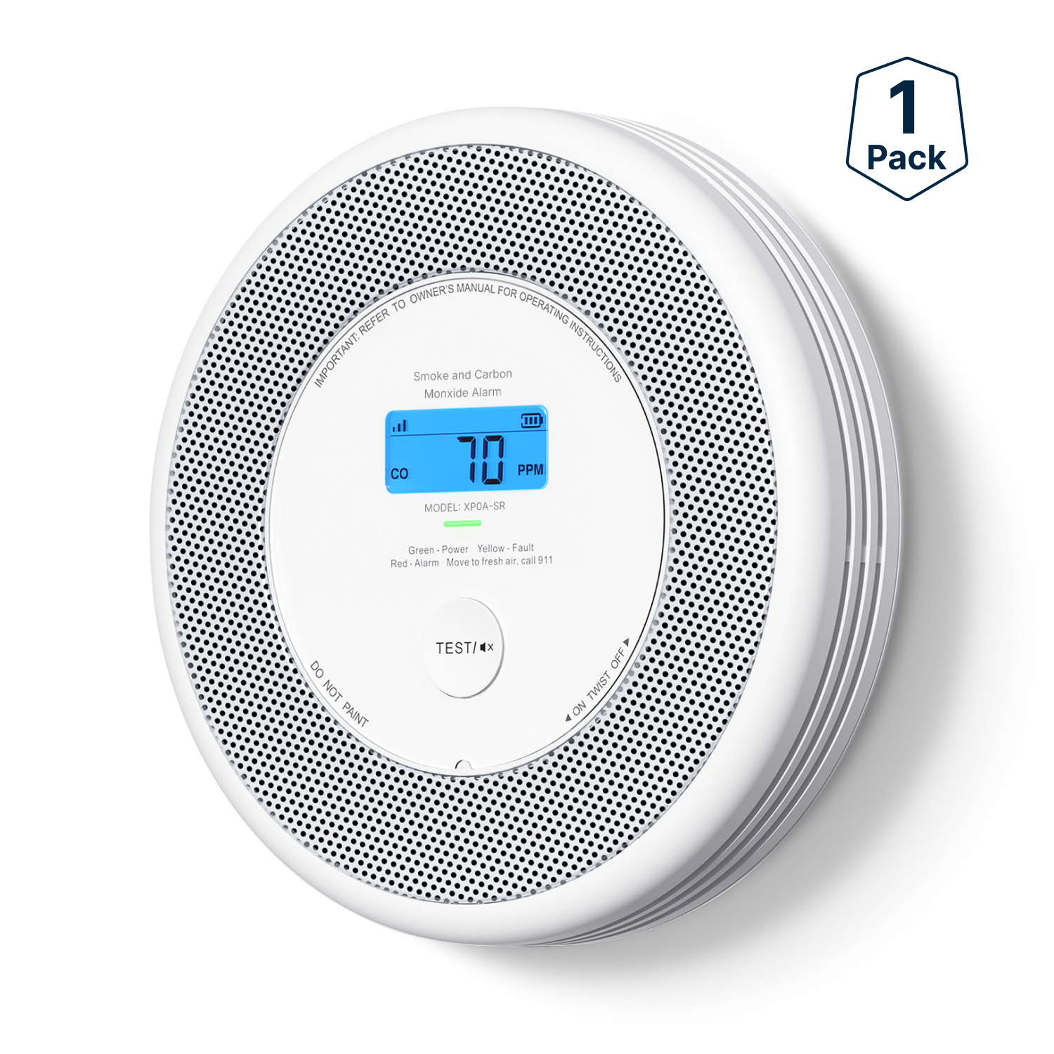 XP0A-SR Standalone Smoke and CO Alarm with Voice Alerts