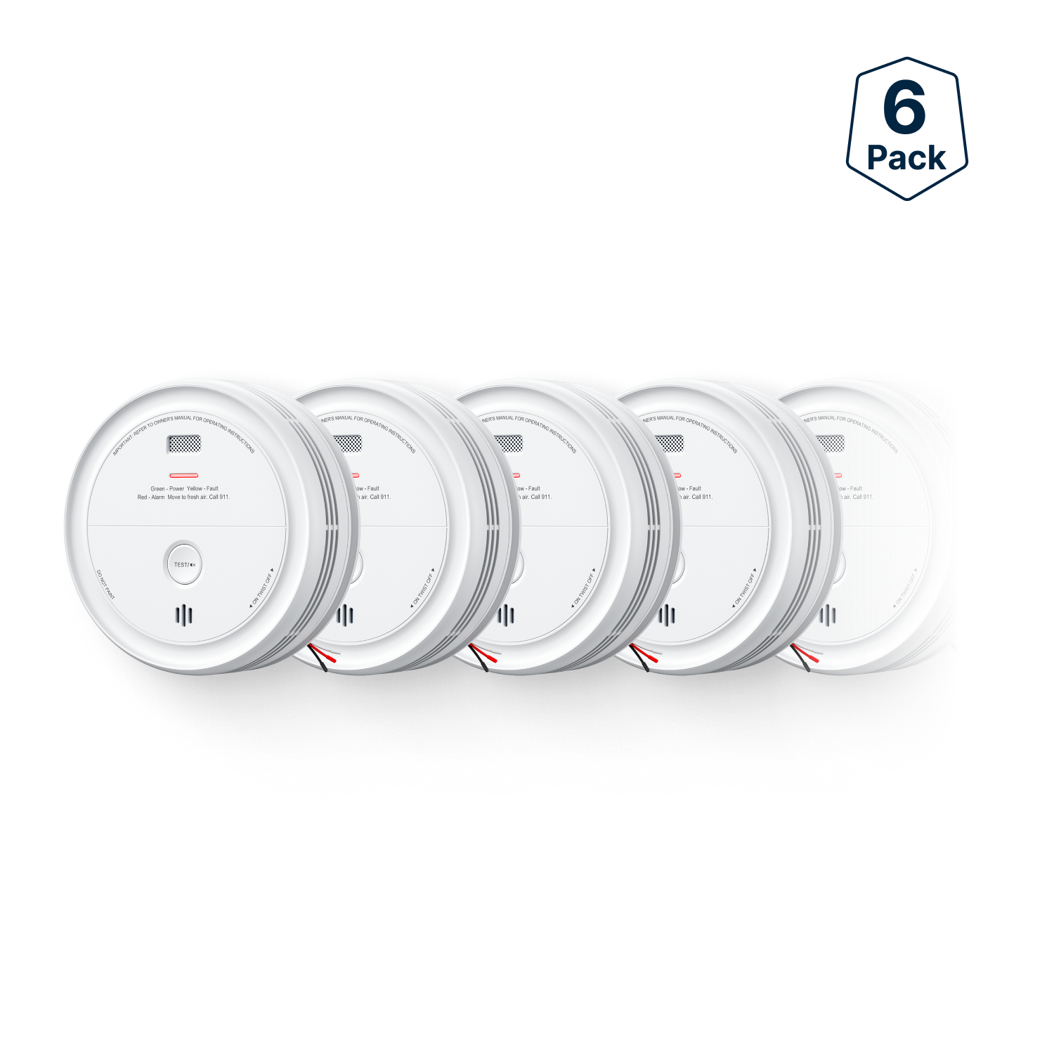 XP0J-iA Smart Hardwired Smoke and CO Alarm with Voice Alerts